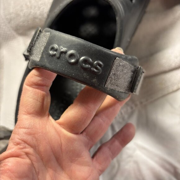 Crocs Off Road Sport Clogs Slides Black Men's Size 12 - Picture 4 of 10